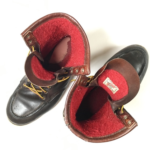 Red Wing Shoes 8 in. Brown Moc Toe Boots 9.5 - Picture 6 of 8